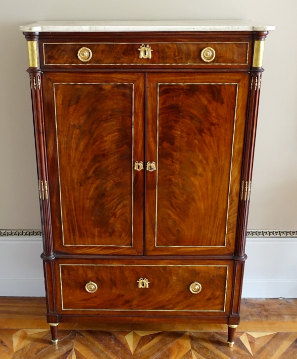 Louis XVI mahogany and ormolu cupboard, late 18th century