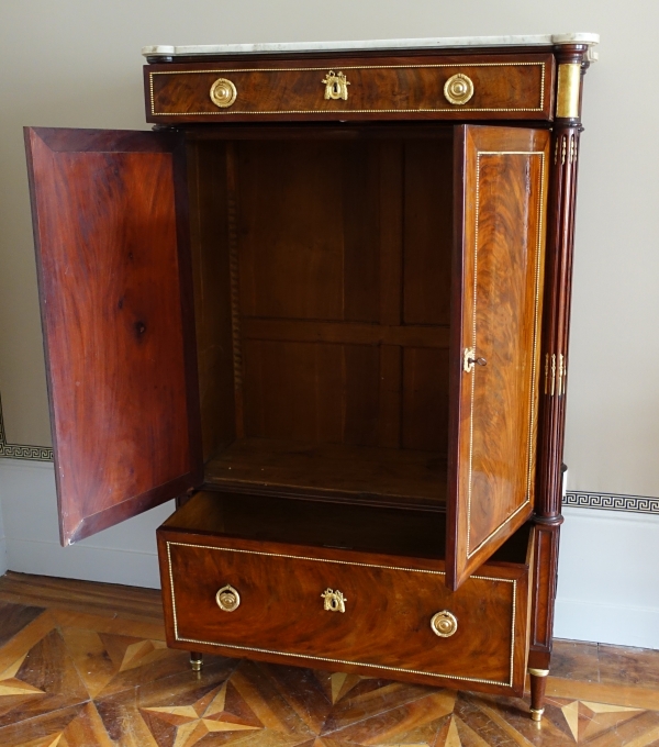 Louis XVI mahogany and ormolu cupboard, late 18th century