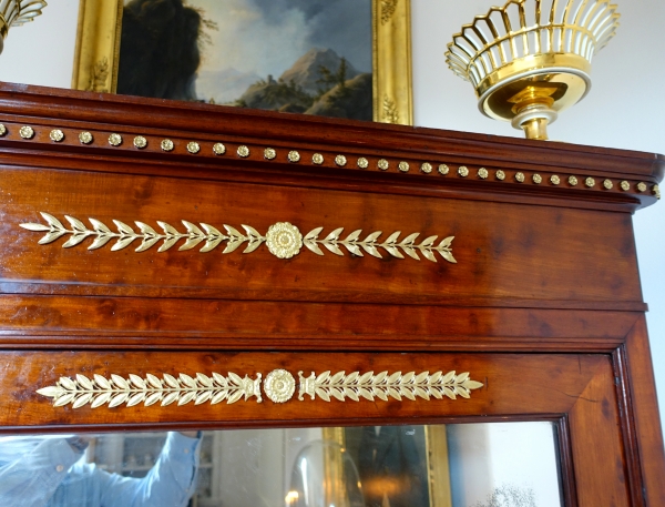 Jacob : mahogany and ormolu cupboard / wardrobe, stamped - early 19th century circa 1820