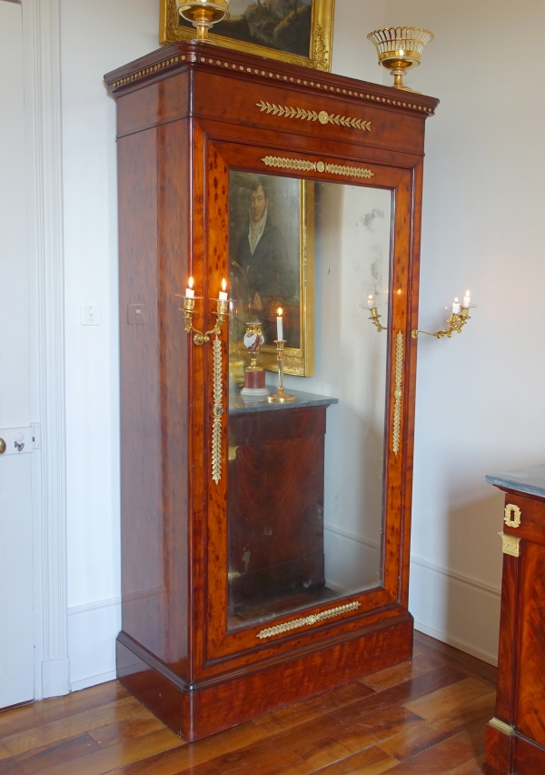 Jacob : mahogany and ormolu cupboard / wardrobe, stamped - early 19th century circa 1820