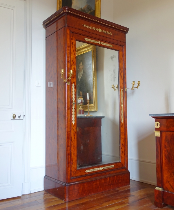 Jacob : mahogany and ormolu cupboard / wardrobe, stamped - early 19th century circa 1820