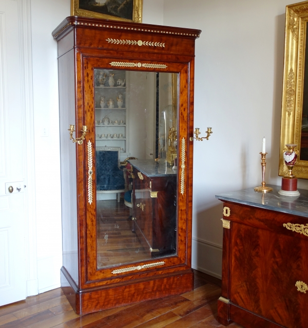 Jacob : mahogany and ormolu cupboard / wardrobe, stamped - early 19th century circa 1820
