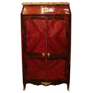 Armoire en marqueterie d'époque Louis XV estampillée Fromageau