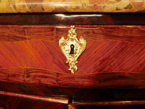 Marquetry cupboard, Louis XV period (18th century), Fromageau stamp