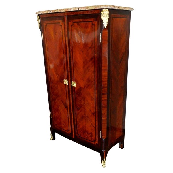 Marquetry wardrobe stamped Guignard  - 18th century