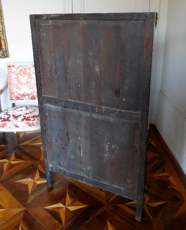 Armoire d'époque Transition Louis XV - Louis XVI en marqueterie estampillée Guignard