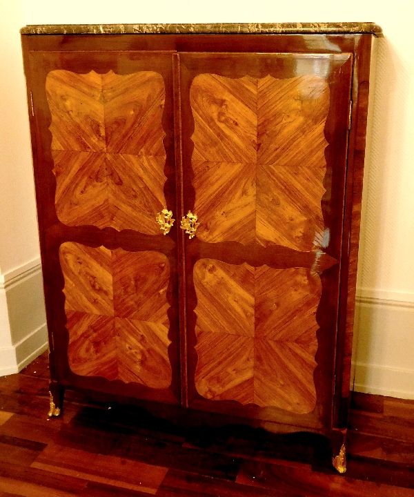 Louis XV marquetry wardrobe stamped Isaac Simon Rebour - 18th century