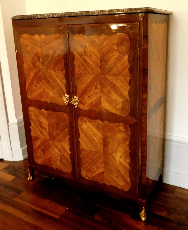 Louis XV marquetry wardrobe stamped Isaac Simon Rebour - 18th century