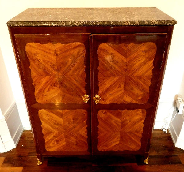 Louis XV marquetry wardrobe stamped Isaac Simon Rebour - 18th century