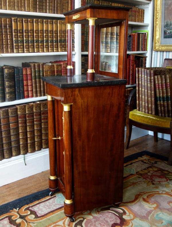 Mahogany & ormolu washstand for a man, Empire period - early 19th century circa 1810