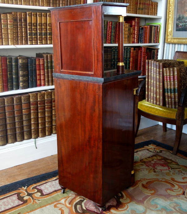 Mahogany & ormolu washstand for a man, Empire period - early 19th century circa 1810