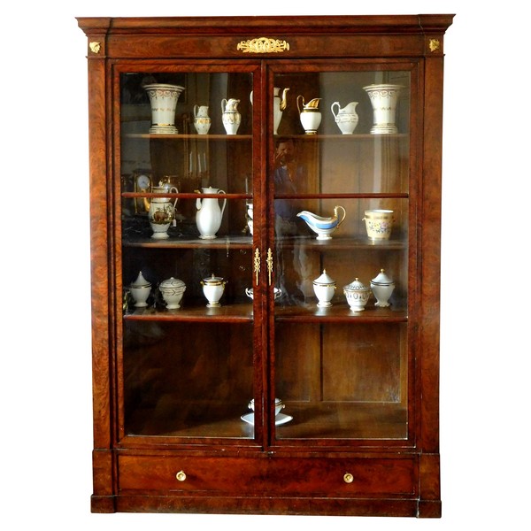 Tall Empire mahogany and ormolu bookcase, early 19th century