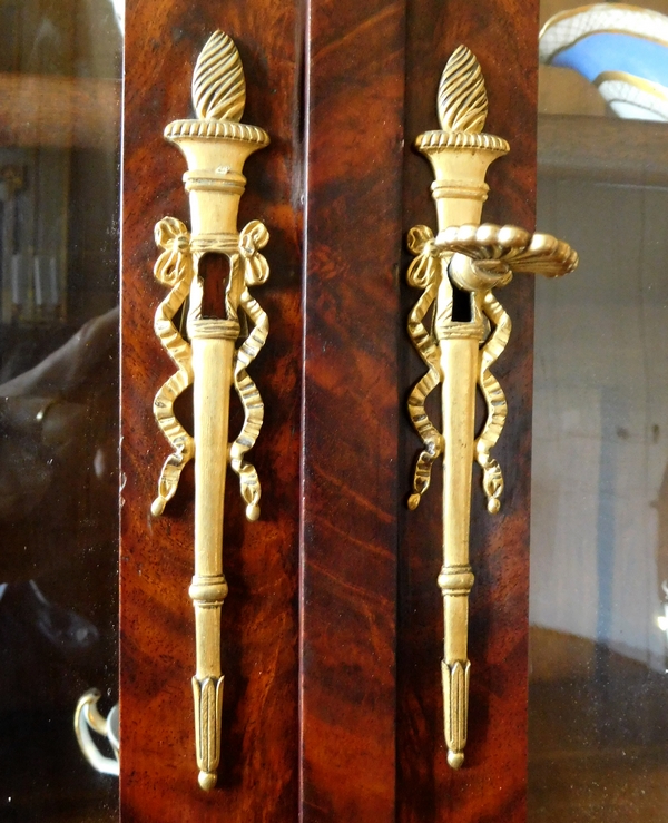 Tall Empire mahogany and ormolu bookcase, early 19th century