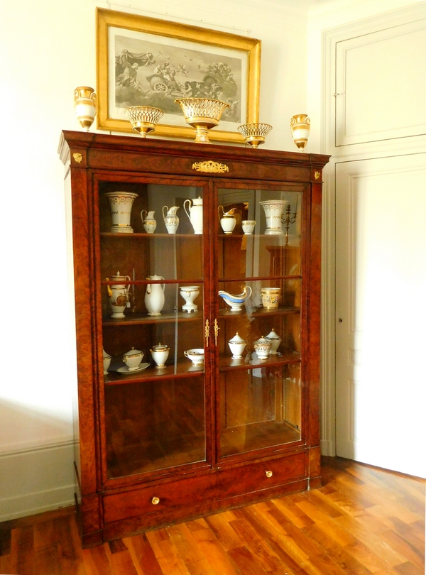 Tall Empire mahogany and ormolu bookcase, early 19th century