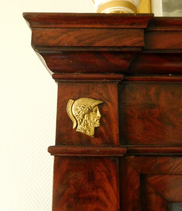 Tall Empire mahogany and ormolu bookcase, early 19th century