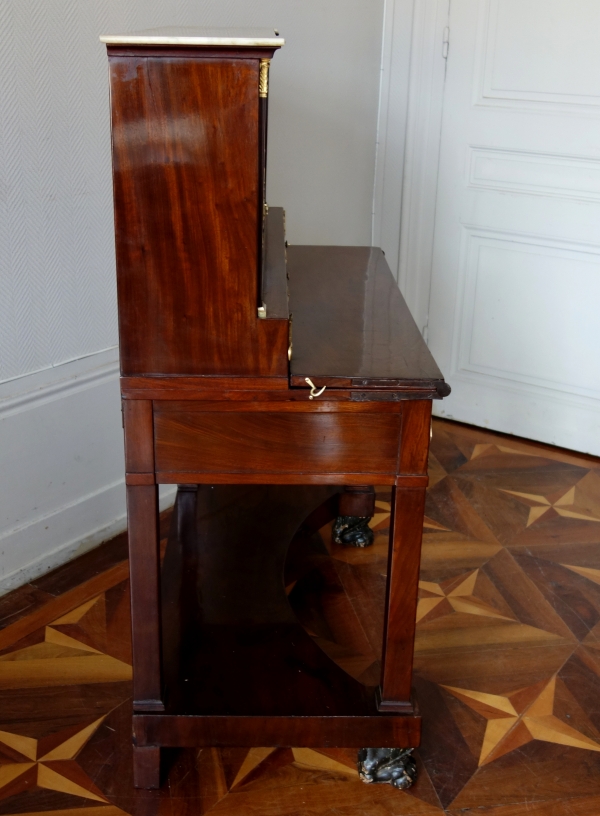 Empire Consulate so-called bonheur du jour writing desk, mahogany and ormolu