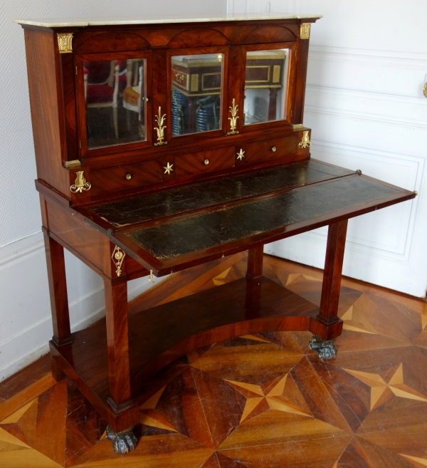 Empire Consulate so-called bonheur du jour writing desk, mahogany and ormolu