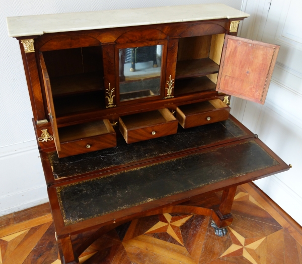 Empire Consulate so-called bonheur du jour writing desk, mahogany and ormolu