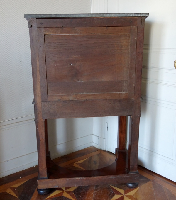 Empire mahogany, ormolu and patinated bronze working table, early 19th century circa 1800.