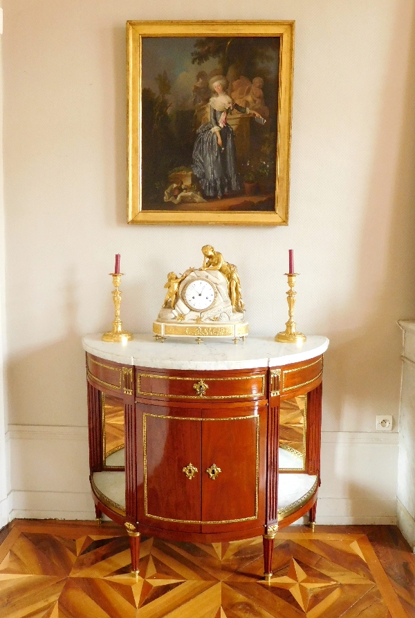 Jean-François Leleu : mahogany sideboard or commode, Louis XVI period