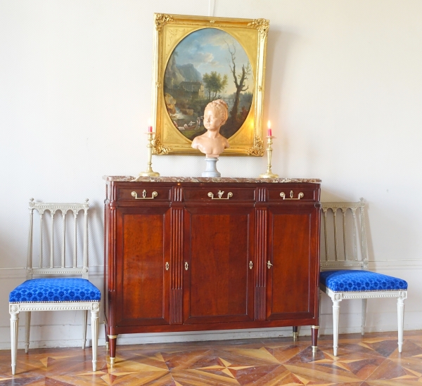 Louis XVI mahogany sideboard - 18th century - 125,5cm x 103cm x 35cm