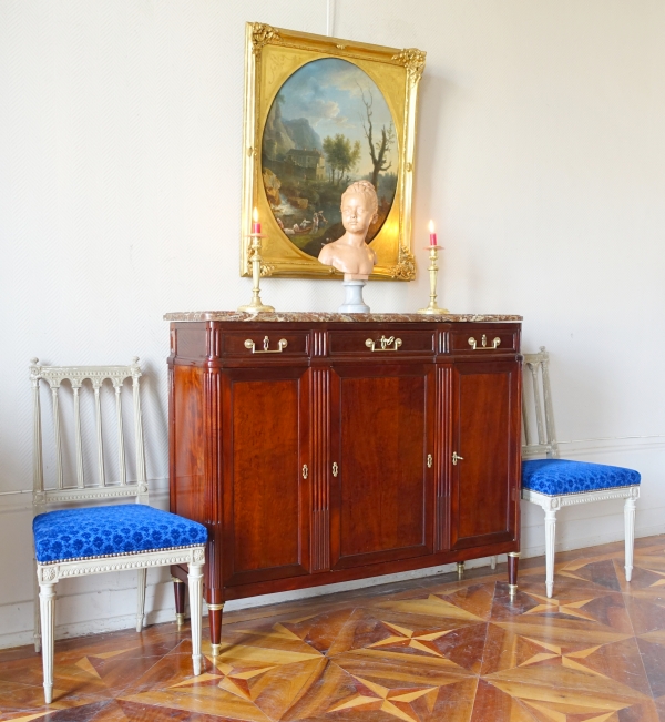 Louis XVI mahogany sideboard - 18th century - 125,5cm x 103cm x 35cm