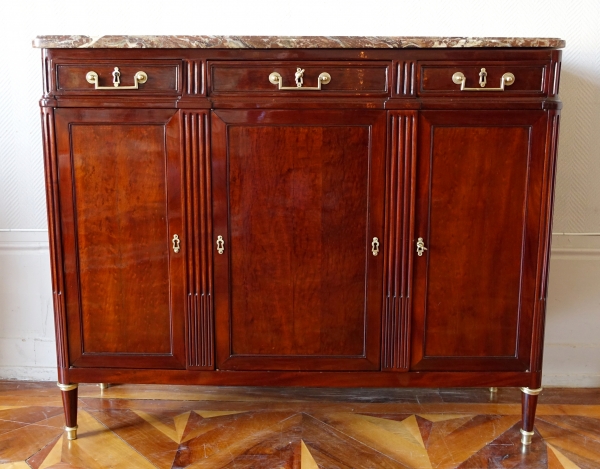 Louis XVI mahogany sideboard - 18th century - 125,5cm x 103cm x 35cm