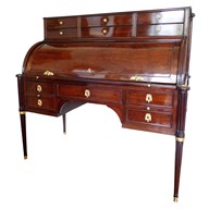 Louis XVI period mahogany and ormolu cylinder desk - France circa 1780