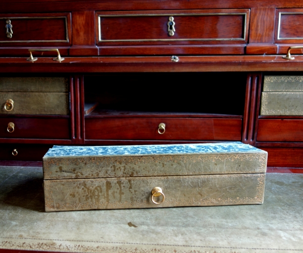 Louis XVI mahogany cylinder desk, late 18th century