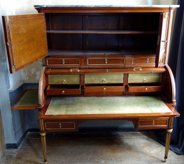 Louis XVI mahogany cylinder desk, late 18th century