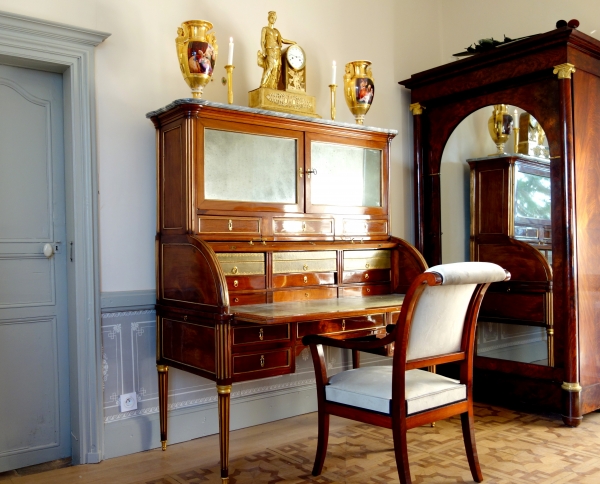 Louis XVI mahogany cylinder desk, late 18th century