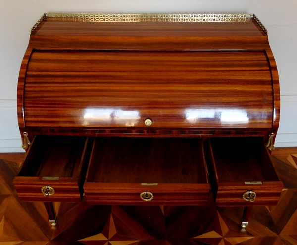 Louis XVI mahogany cylinder desk stamped Macret, circa 1780