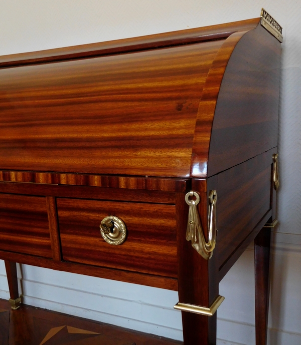 Louis XVI mahogany cylinder desk stamped Macret, circa 1780