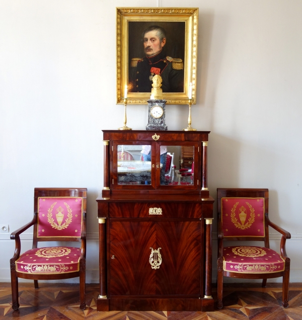 Empire mahogany and ormolu cabinet, early 19th century circa 1810