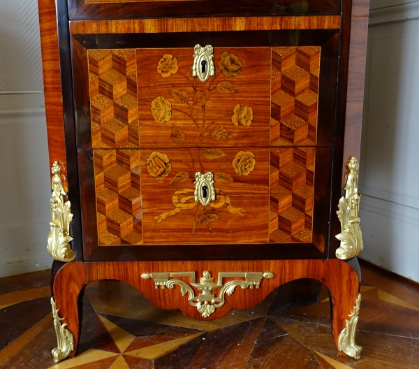 Transition marquetry chiffonier attributed to Nicolas Petit - 18th century circa 1770