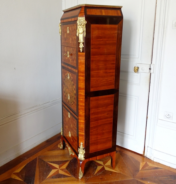 Transition marquetry chiffonier attributed to Nicolas Petit - 18th century circa 1770