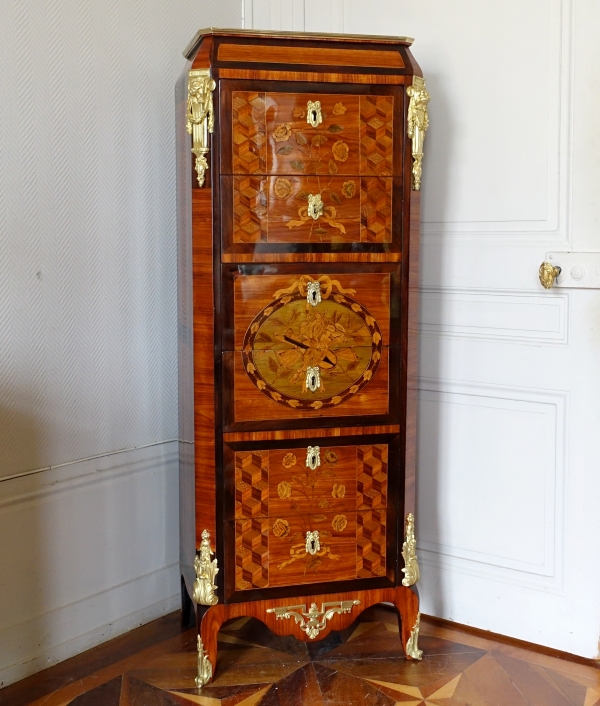 Transition marquetry chiffonier attributed to Nicolas Petit - 18th century circa 1770