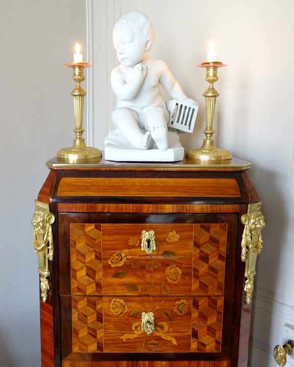 Transition marquetry chiffonier attributed to Nicolas Petit - 18th century circa 1770