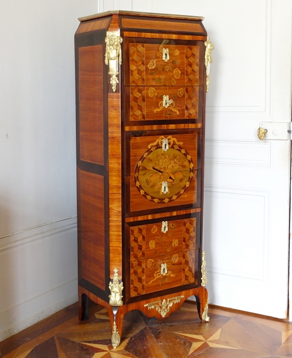 Transition marquetry chiffonier attributed to Nicolas Petit - 18th century circa 1770