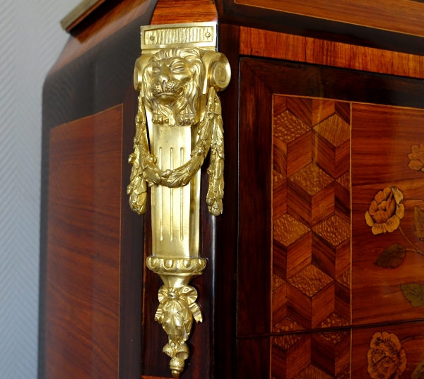 Transition marquetry chiffonier attributed to Nicolas Petit - 18th century circa 1770