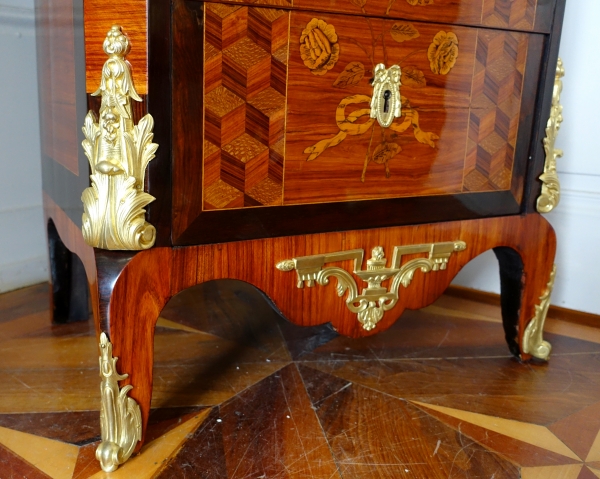 Transition marquetry chiffonier attributed to Nicolas Petit - 18th century circa 1770