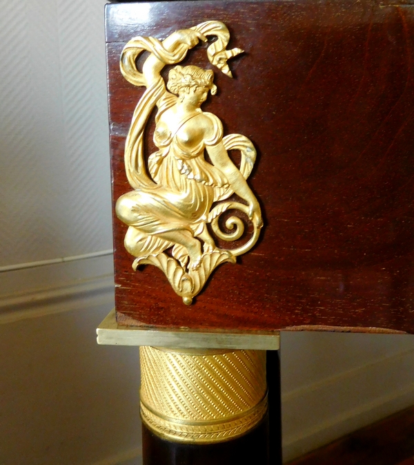 Empire mahogany and ormolu dressing table, early 19th century circa 1815