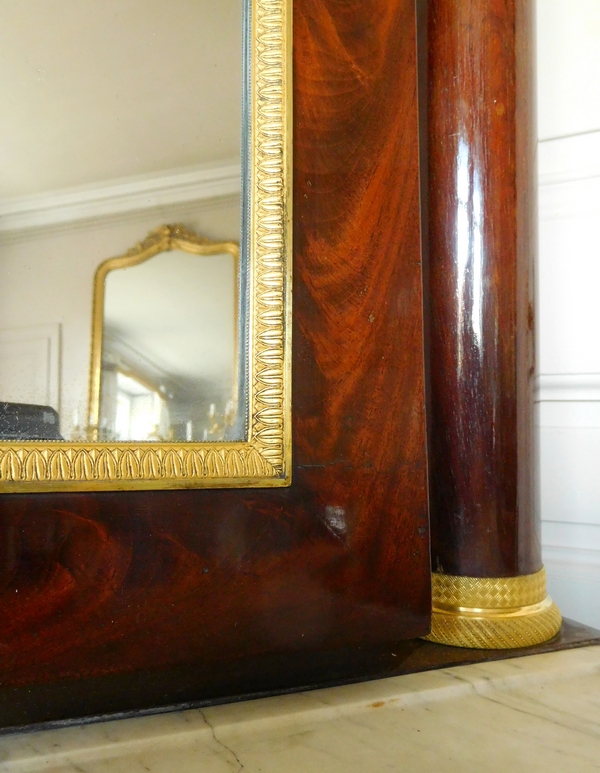 Empire mahogany and ormolu dressing table, early 19th century circa 1815