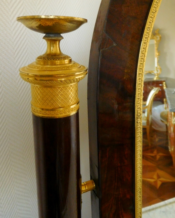 Empire mahogany and ormolu dressing table, early 19th century circa 1815