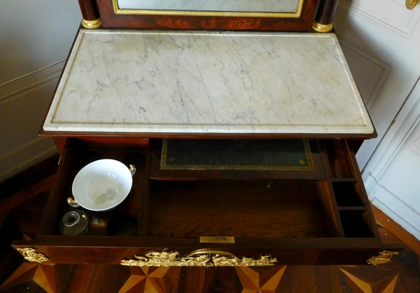 Empire mahogany and ormolu dressing table, early 19th century circa 1815