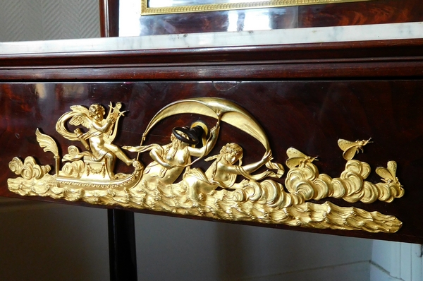 Empire mahogany and ormolu dressing table, early 19th century circa 1815