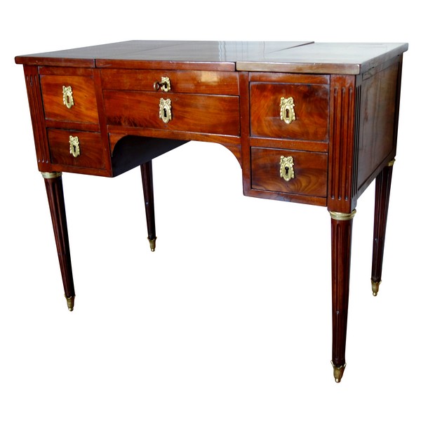 Louis XVI mahogany and ormolu dressing table - 18th century