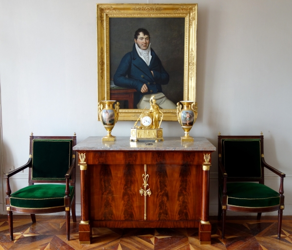 Empire mahogany commode attributed to Jacob Desmalter, 19th century