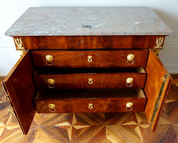 Empire mahogany commode attributed to Jacob Desmalter, 19th century