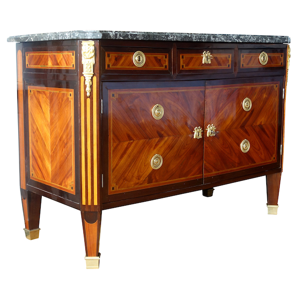 Louis XVI marquetry commode stamped Guignard, circa 1780